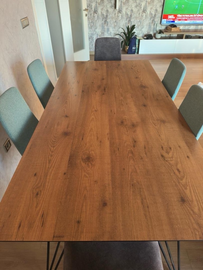 AHŞAP YEMEK MASASI x 6 SANDALYE - 4