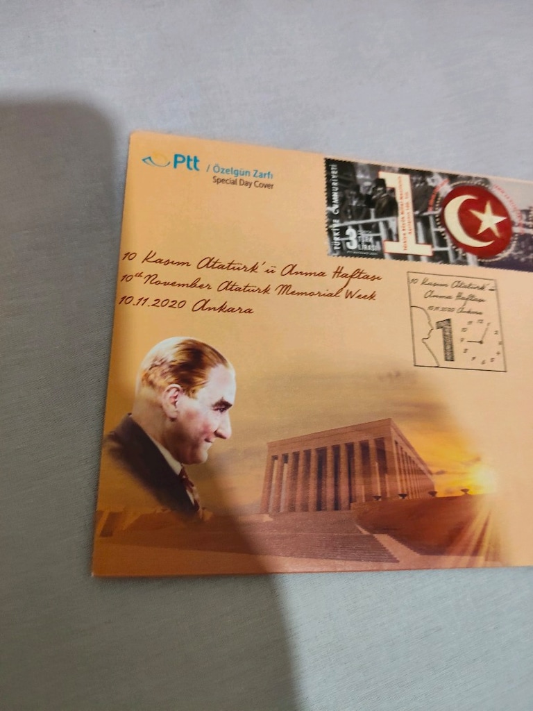 Prenses Diana Atatürk Ilkgün Zarfı ve 10 Kasım - 11