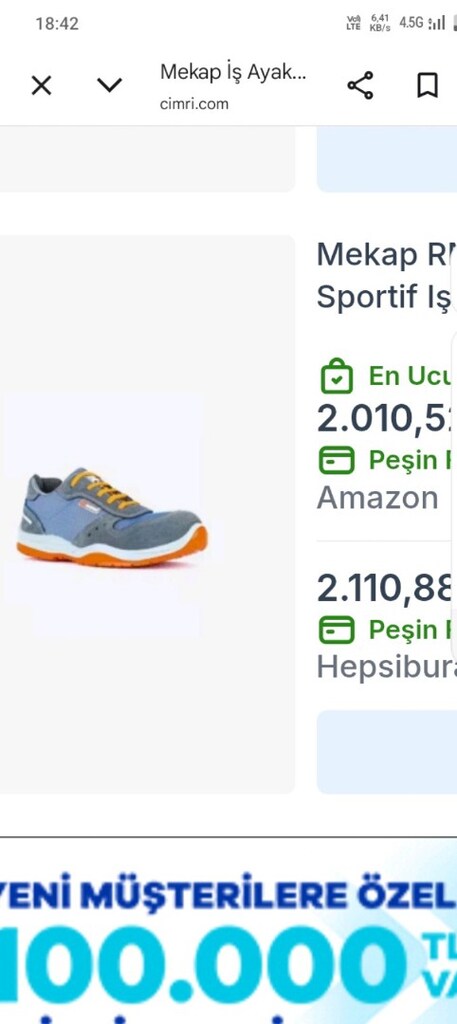çelik burunlu iş ayakkabısı sıfır ürün 42 numara - 2