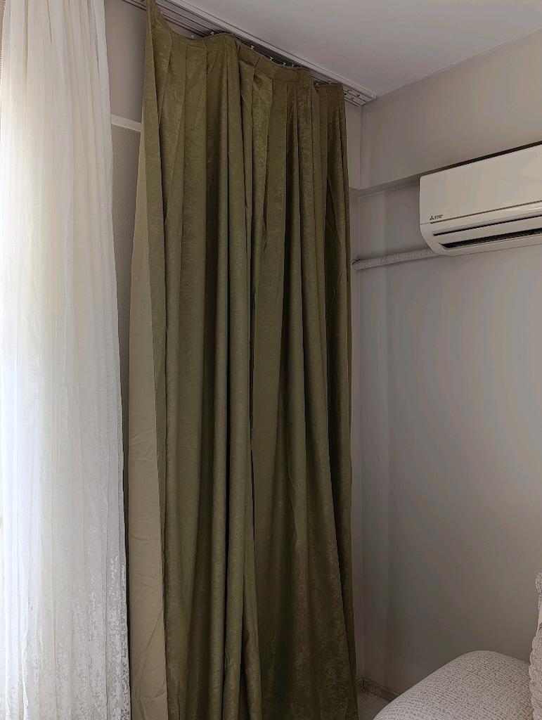 2 adet yeşil fon perde en 1 metre boy 260 - 4