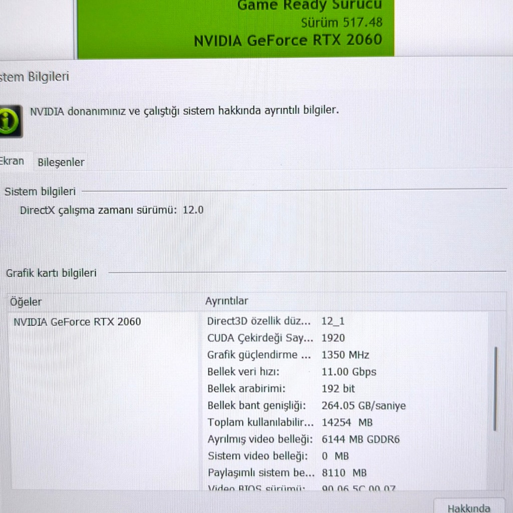 MONSTER TULPAR / RTX2060 / 16 RAM + SSD / İ7 İŞLEMCİ / 144 HZ EKRAN / - 9