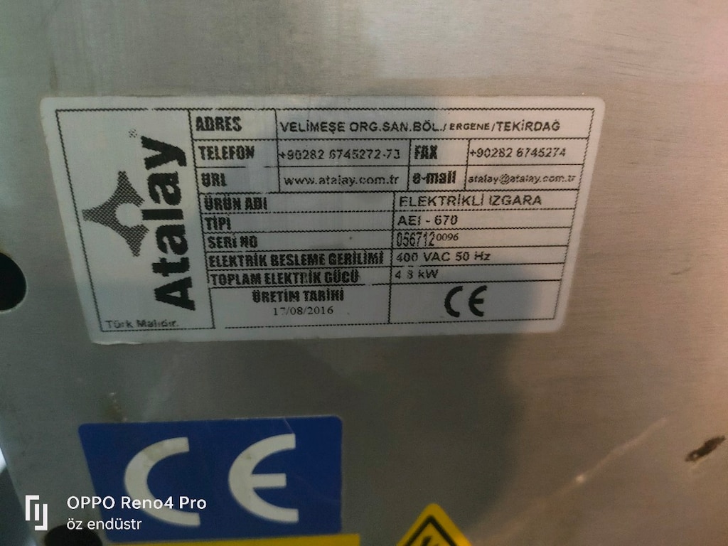 Atalay elektrikli ızgara Ocak - 3