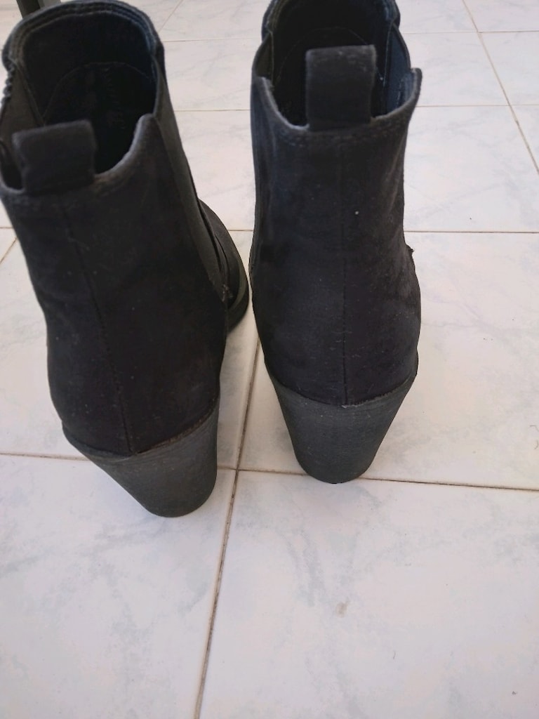 H&M siyah süet kadın bot 38 numara - 2