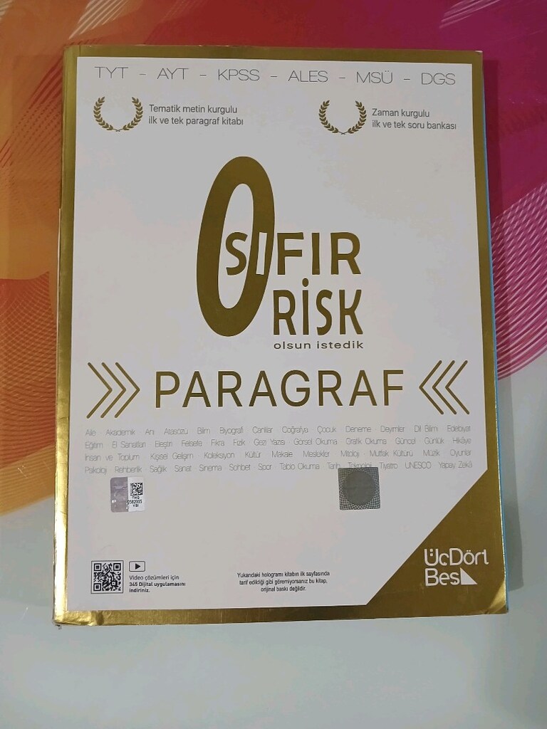 0 risk paragraf kitabı üçdörtbeş yayınları 2025 | Türkiye'deki İkinci ...