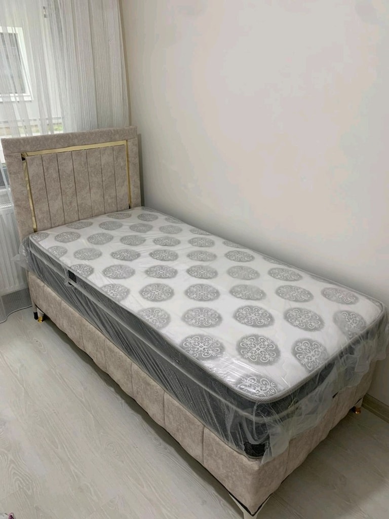 Gri Tek Kişilik Yatak - 3