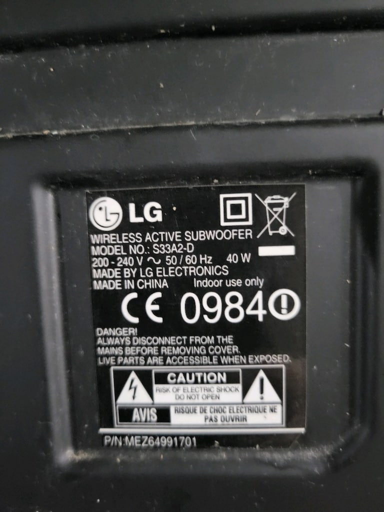 LG S33A2-D Kablosuz Aktif Subwoofer LG NB3531A uyumlu - 3