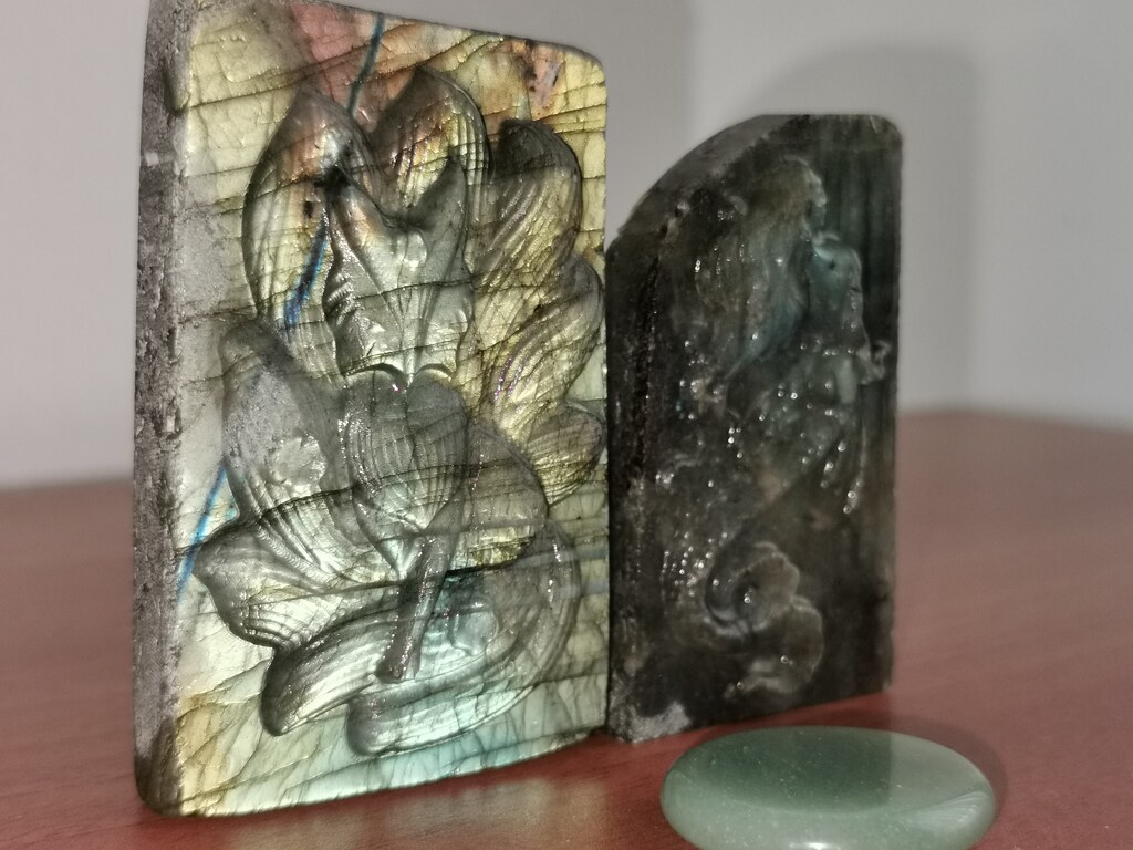 Labradorit Doğal Taş Carving İşçilik Obje - 4