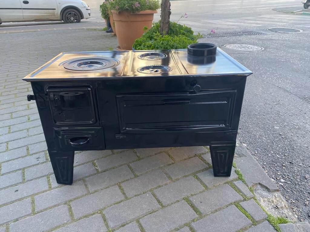 SIFIR ..KALIN SAÇ EMAYE FIRINLI KAMP SOBASI 77-43-46 CM - 4