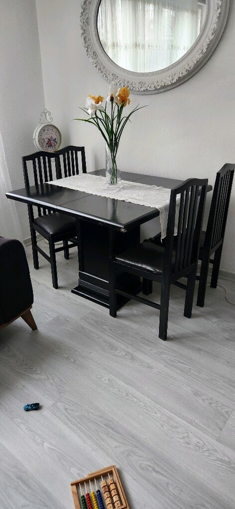 Yemek masası açılabilir temiz kullanıldı - 2