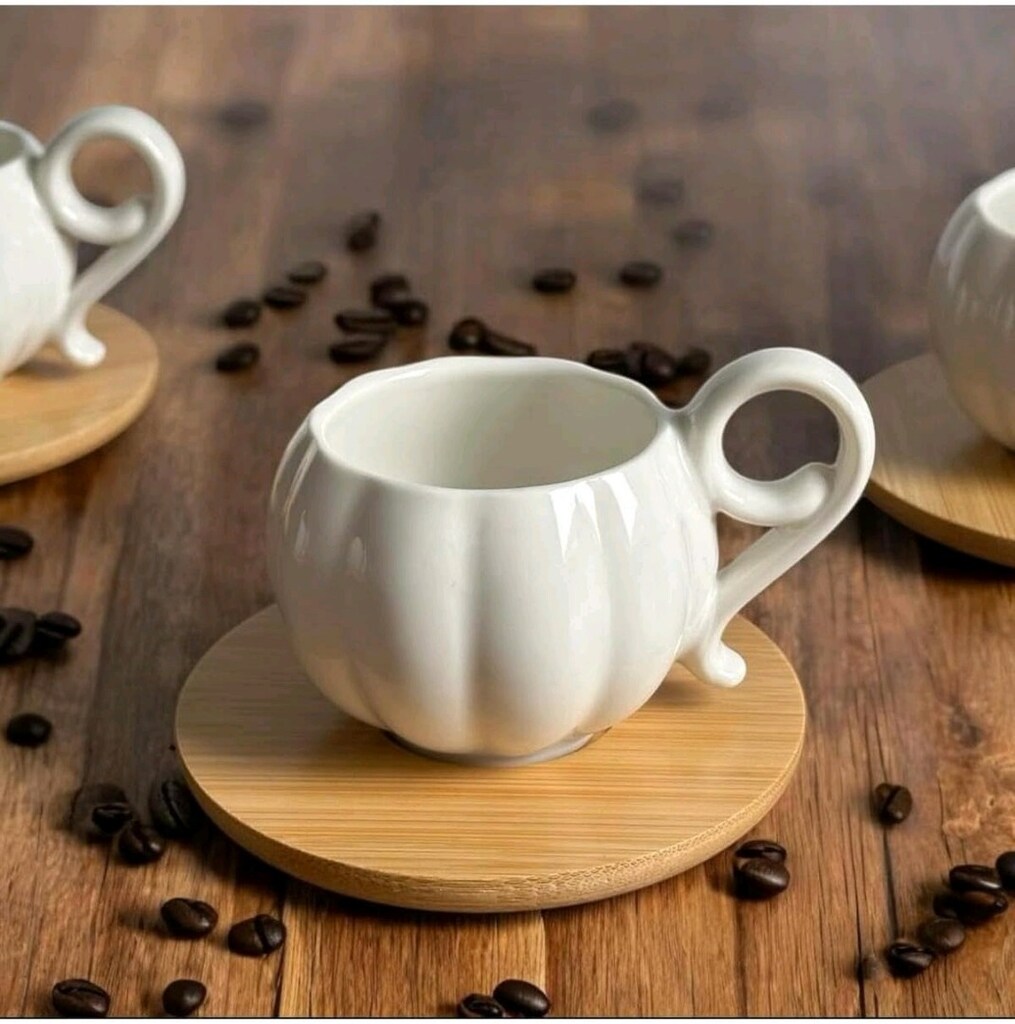 Bambu Fincan Takımı Bambu Tabak Fincan - 3
