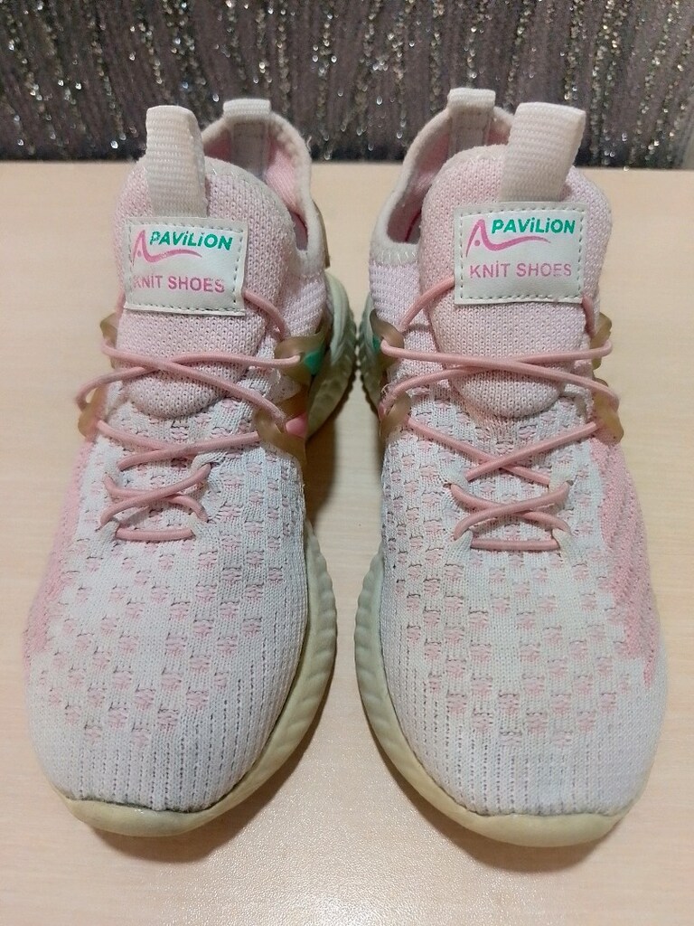 Pembe Örgü Kız Çocuk Sneaker...33 numara - 4