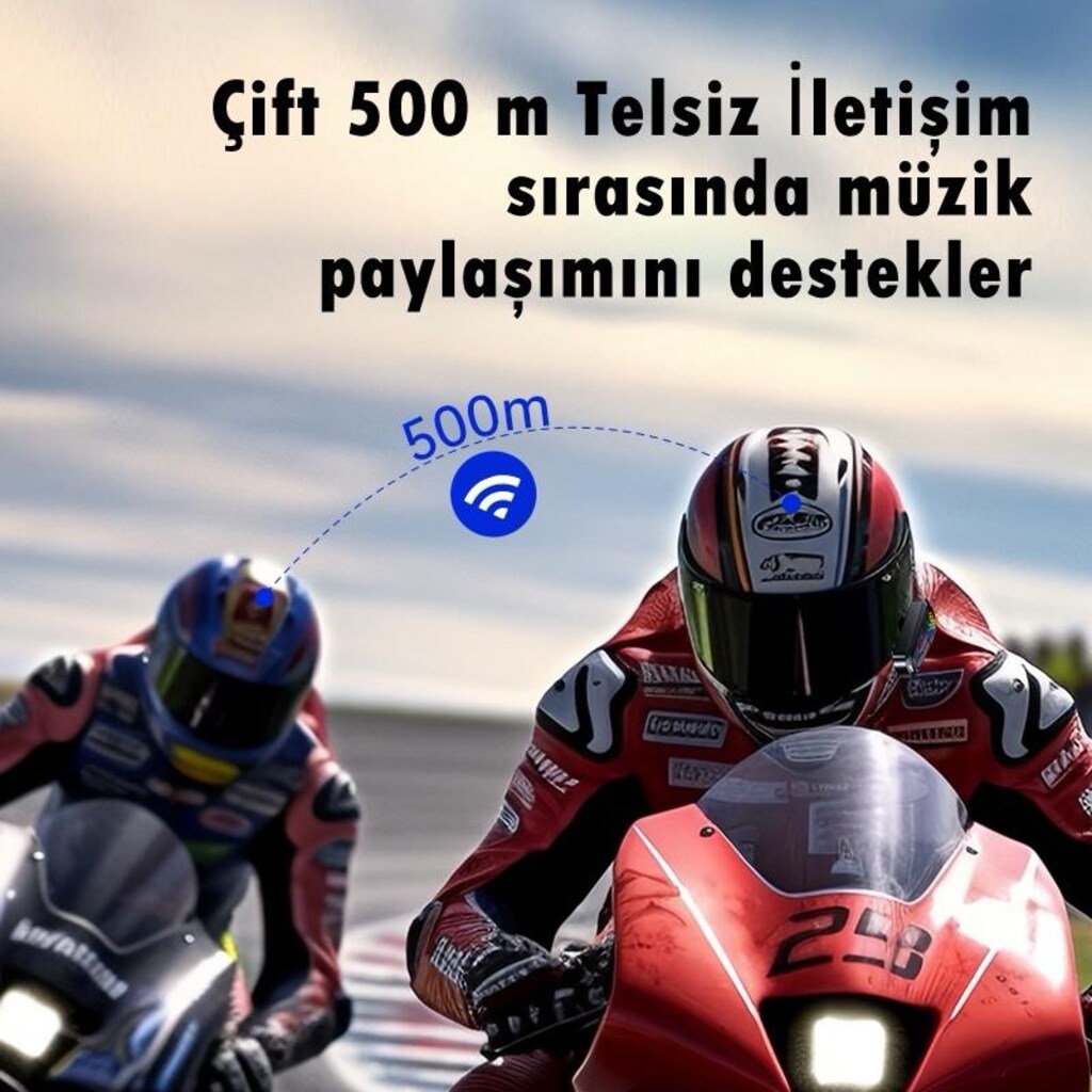 AUK A100 2X EŞLEŞMELİ KASK KULAKLIĞI (İntercom) - 8