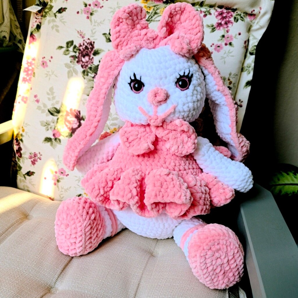 Amigurumi tavşan 50 cm oyun ve uyku arkadaşı - 19