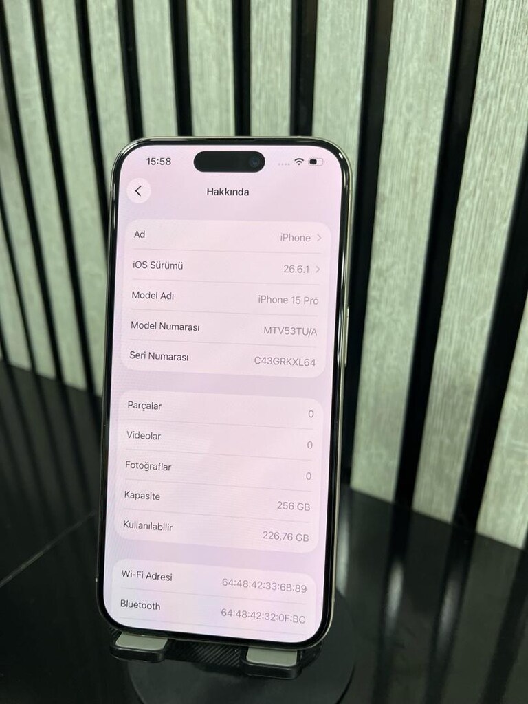 TERTEMİZ İPHONE 15 PRO DEĞİŞENSİZ ORIJINAL! - 9