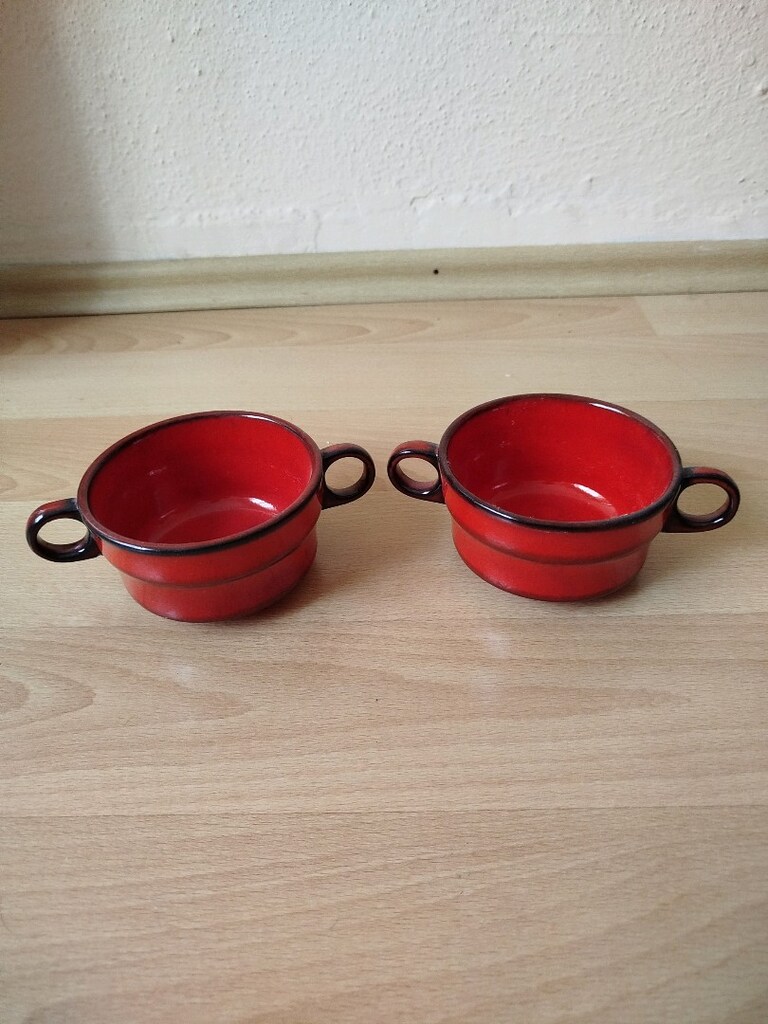 Vintage Thomas Scandic marka seramik kase iki adet - 10