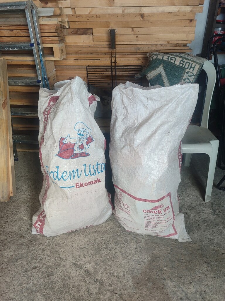 500-600 kilo civarı yakacak Çam odunu Çuvalı 200 TL (Un Çuvalı) - 3
