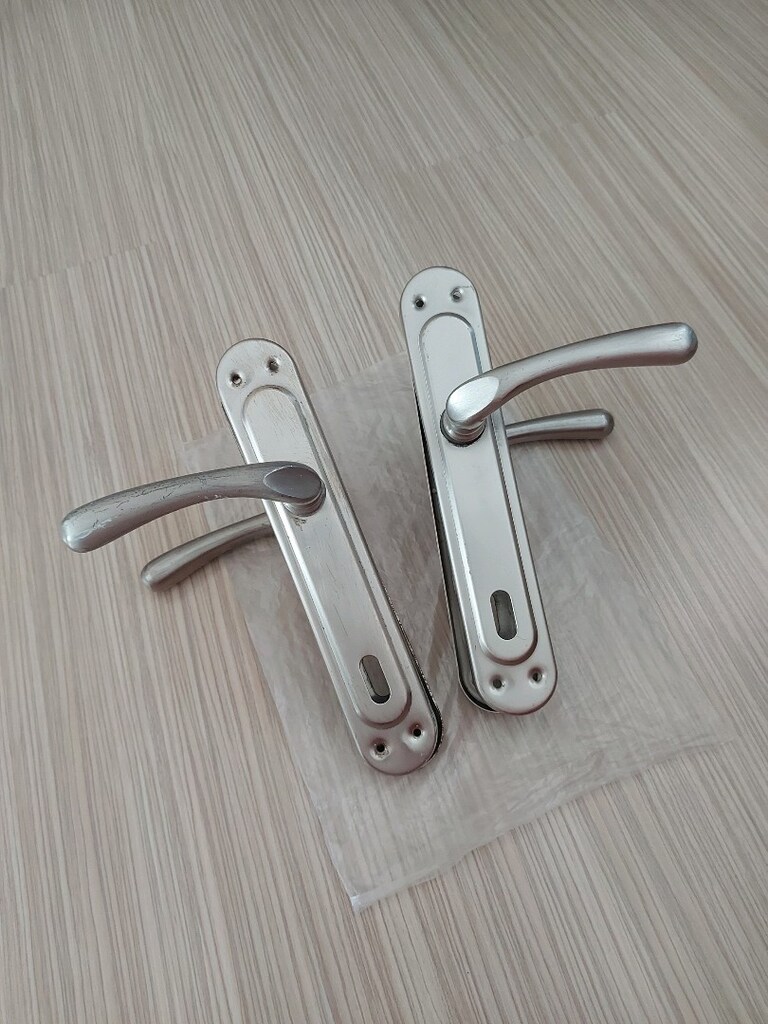 1 Takım Gümüş Kapı Kolu Takımı - 5