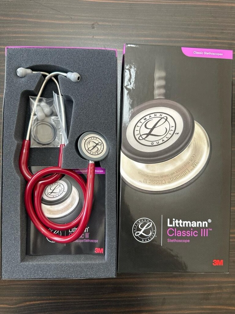 Orijinal ve Sıfır Littmann Classic lll Stetoskop Bordo Renk - 2