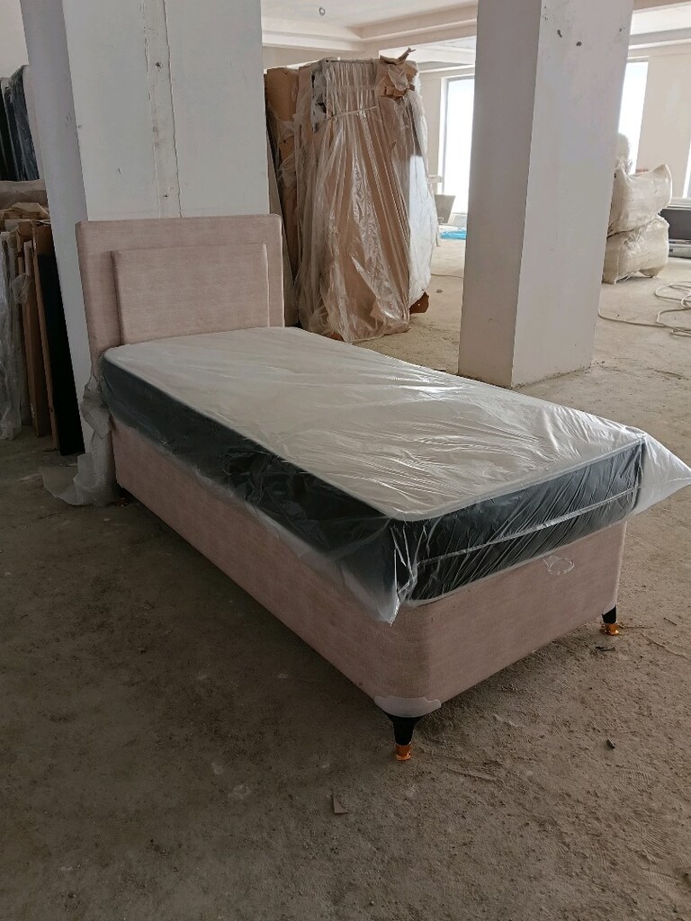 Baza başlık yatak Tek kişilik sıfır çelik pırofil Nakliye ücretsiz - 4