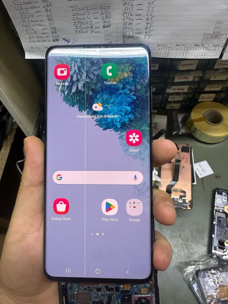 Samsun s20 plus orijinal çizgili ekran - 2