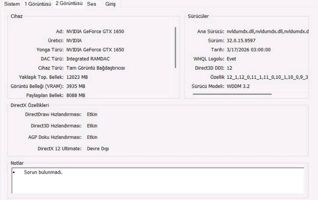 i5 10. Nesil Dell 16 GB RAM tam bir oyun canavarı laptop - 10