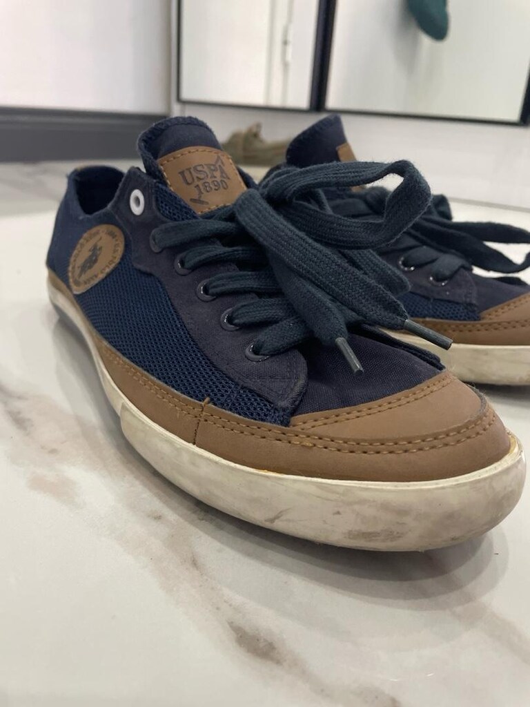 Orjinal Polo (USPA) mavi kahverengi Ayakkabı - 2