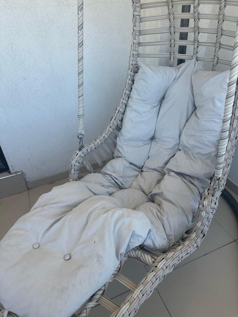 Rattan ayaklı balkon bahçe salıncağı - 6