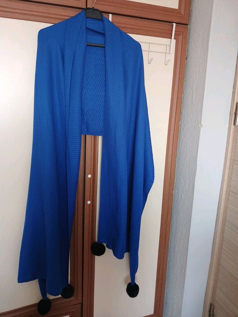 Mavi Salaş Triko Hırka / Şal Yelek Model - 2