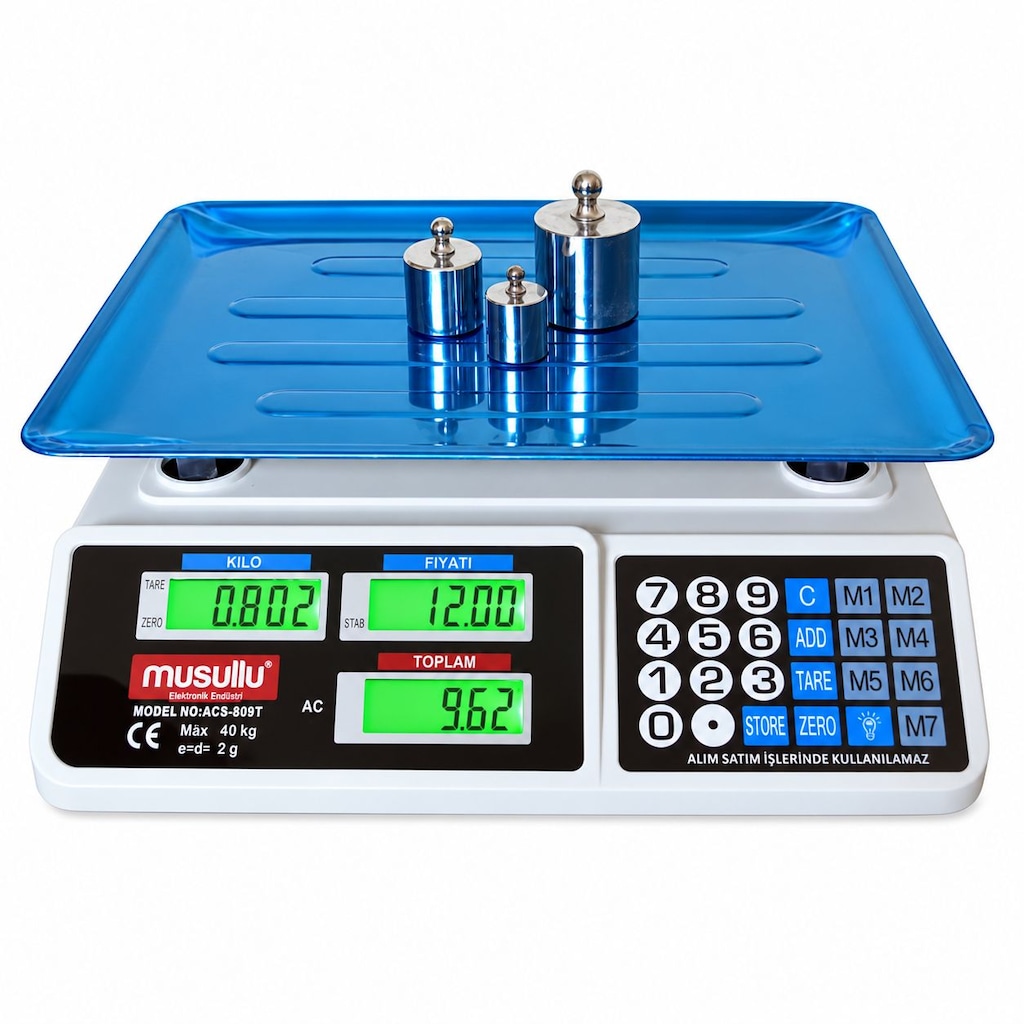 ELEKTRONİK TERAZİ MARKET MANAV KASAP 40 KG KAPASİTE 2GR HASSASİYET - 3