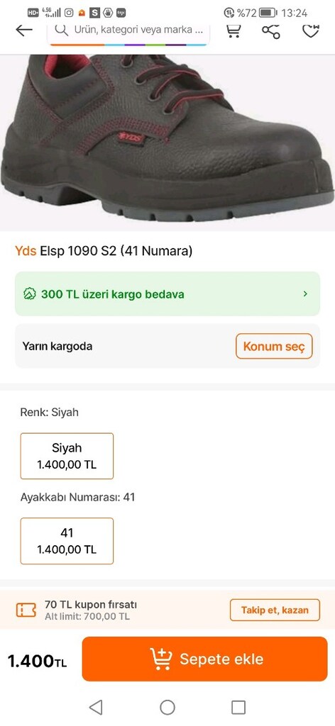 ucu korumali ayakkabı 43 numara - 5