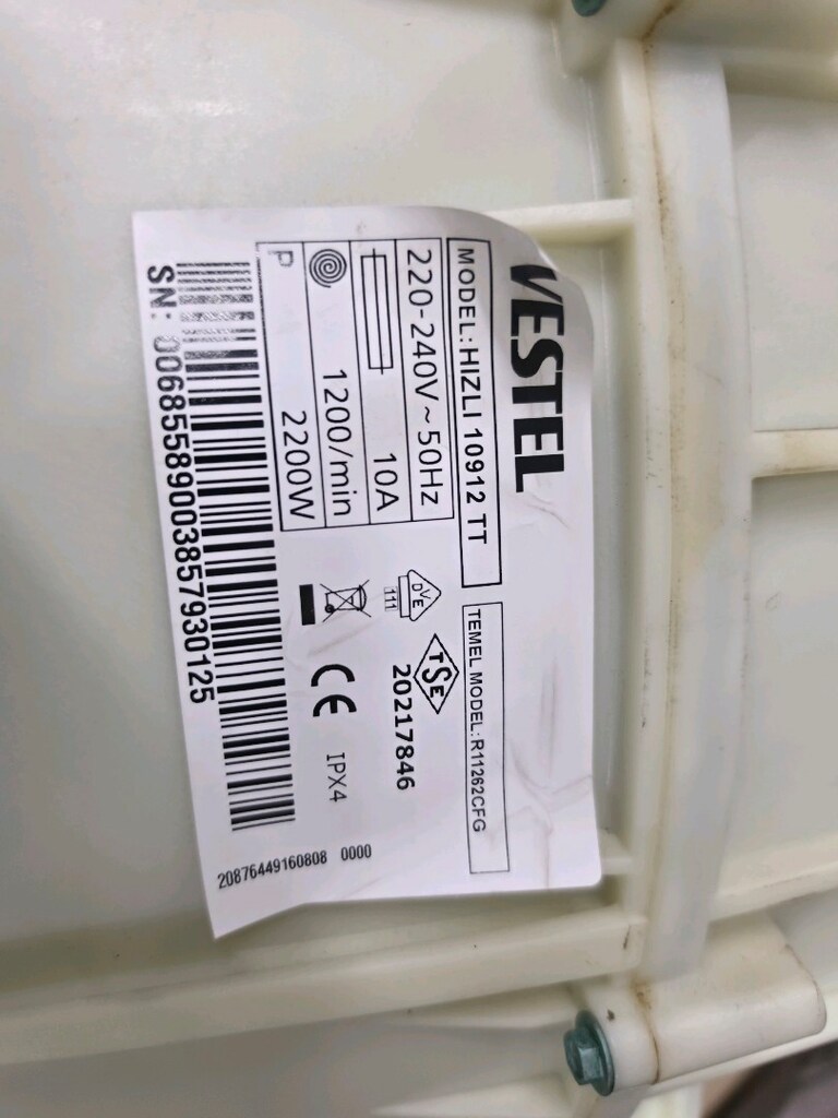 Vestel Hızlı 10912 TT 10 Kg 1200 Devir Çamaşır Makinesi Kazanı - Özdur - 8