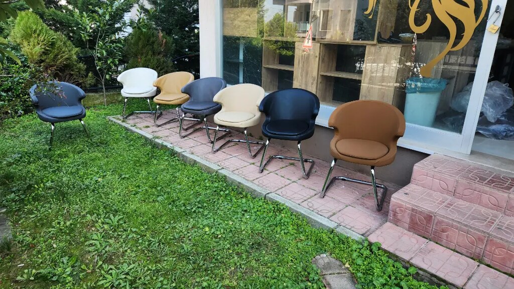 Ofis büro misafir bekleme koltuğu sıfır ürün rengarenk - 5