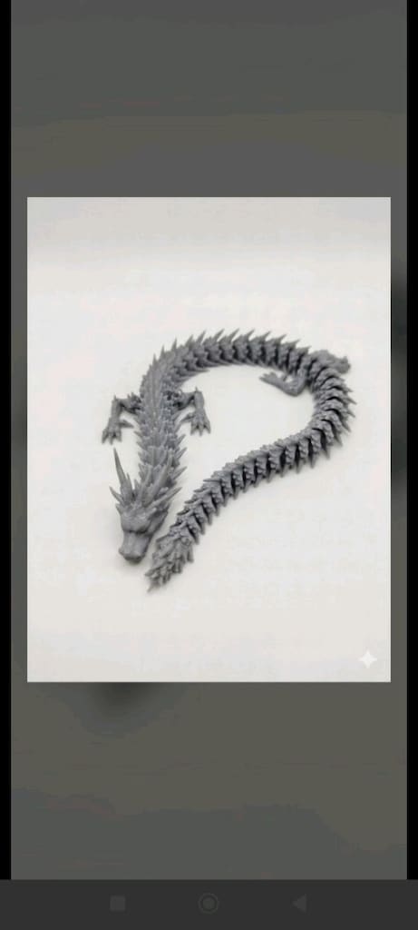 3D Yazıcı Baskısı Hareketli Ejderha Figürü / Dekoratif Obje - 2