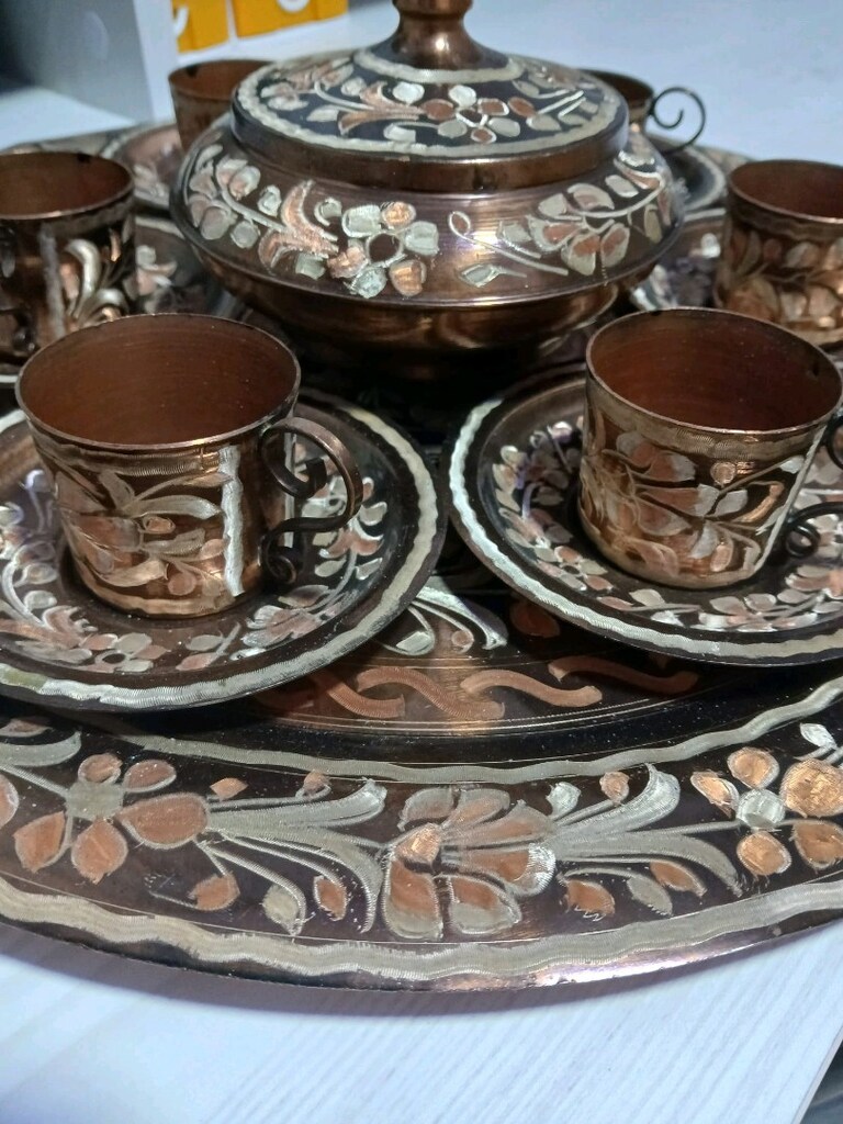 Bakır kahve seti - 4
