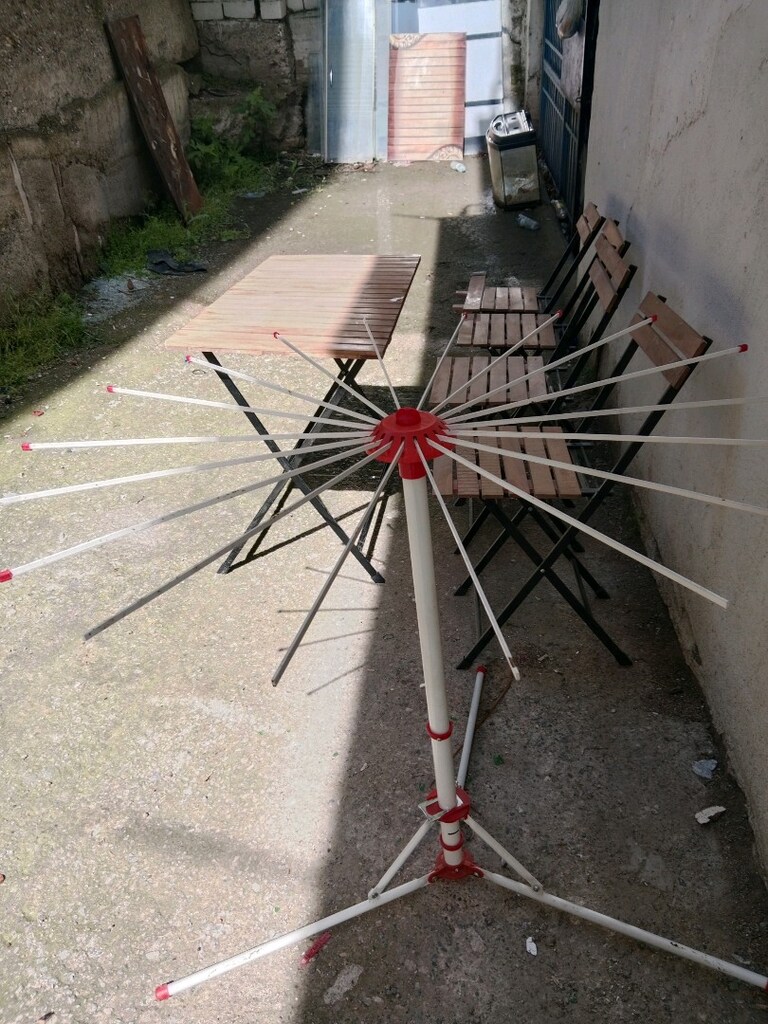 Portatif katlanabilir Çamaşır askılığı - 4