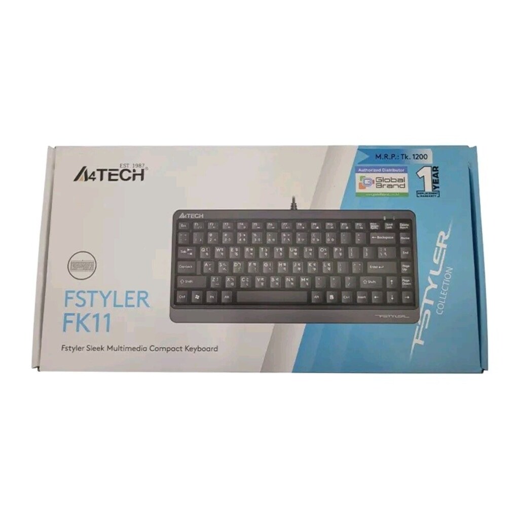 A4Tech A4 Tech FK11 Q Türkçe Usb Multimedya Mini Siyah/Gri Klavye - 2