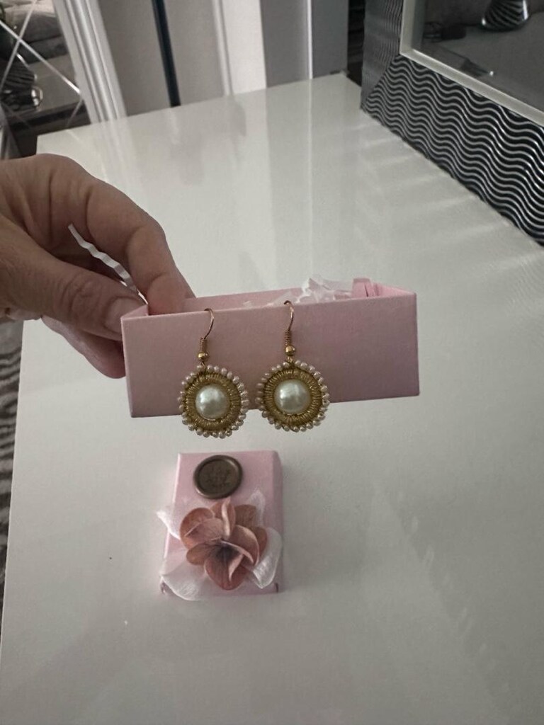 İnci ve Boncuk Detaylı Mini Küpe - 4