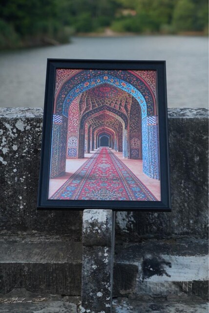 Mimari Sanat Temalı Camlı Çerçeveli Tablo