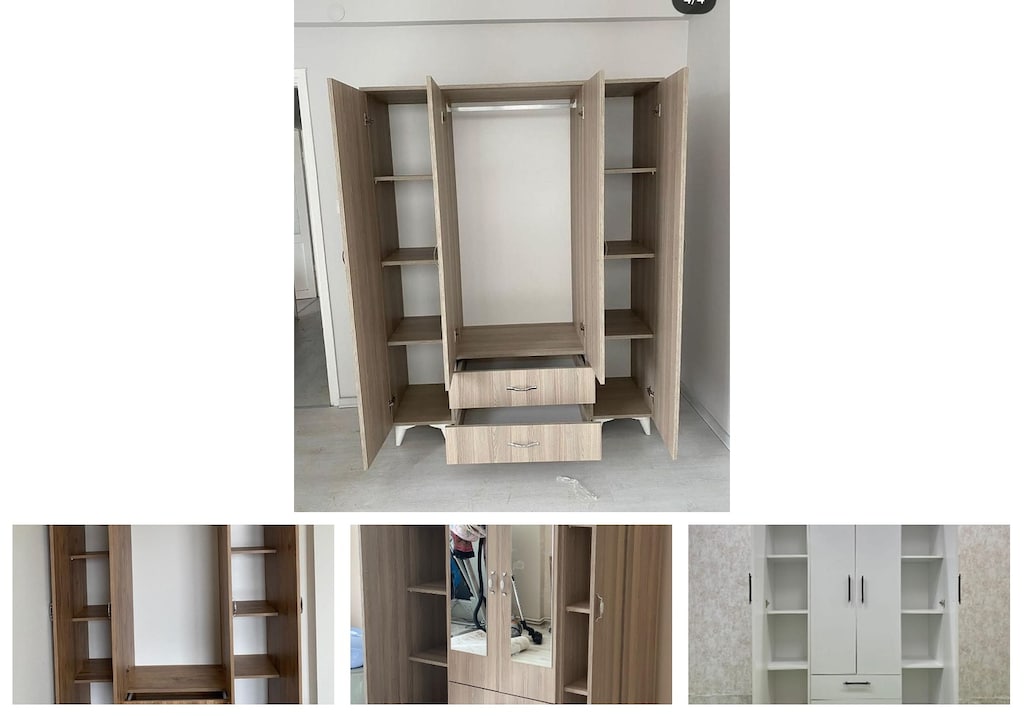 4 kapaklı elbise dolabı ptcqlcmrcb - 4