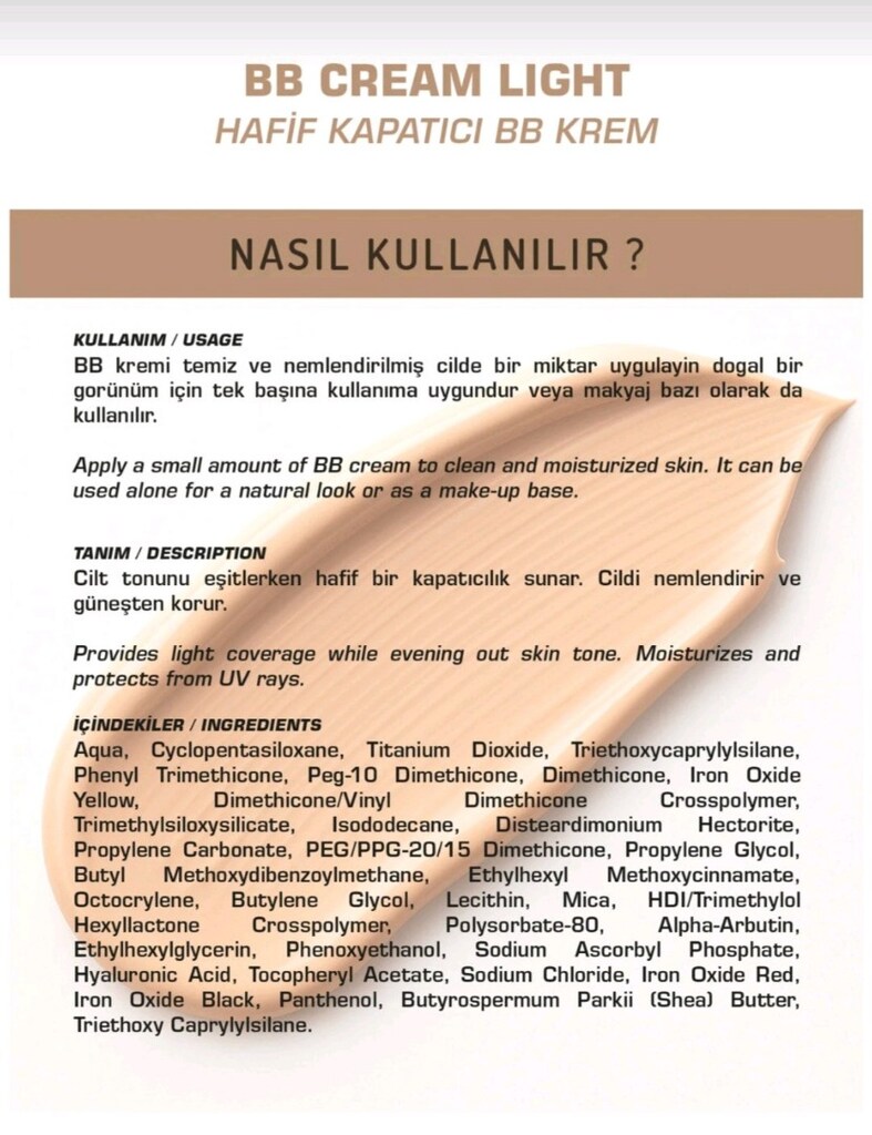 VANG Cilt Bakım Etkili 30+ Spf Yeni Nesil BB Krem light 40 ml - 4