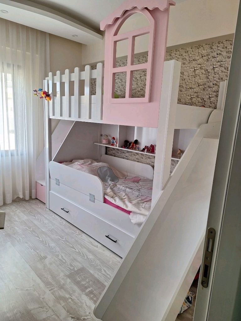 kaydıraklı ve 2 katlı çocuk odası odasi - 9