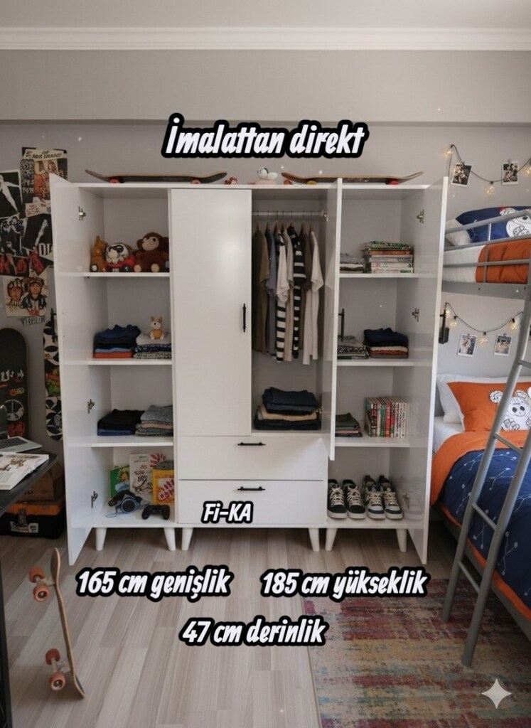 4 KAPILI DOLAP ÜCRETSİZ NAKLİYE - 5