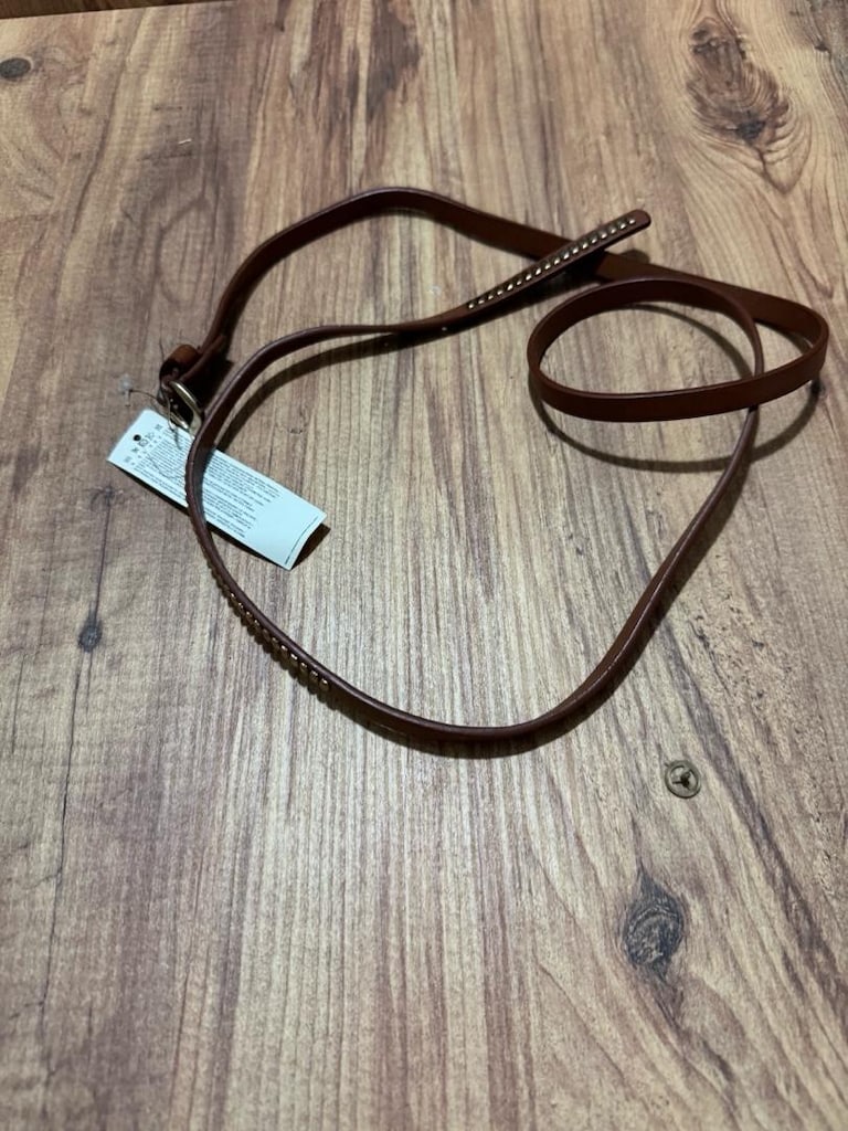 İnce Kadın Kemeri – Kahverengi, Zımba Detaylı (Etiketli) 120 cm - 6
