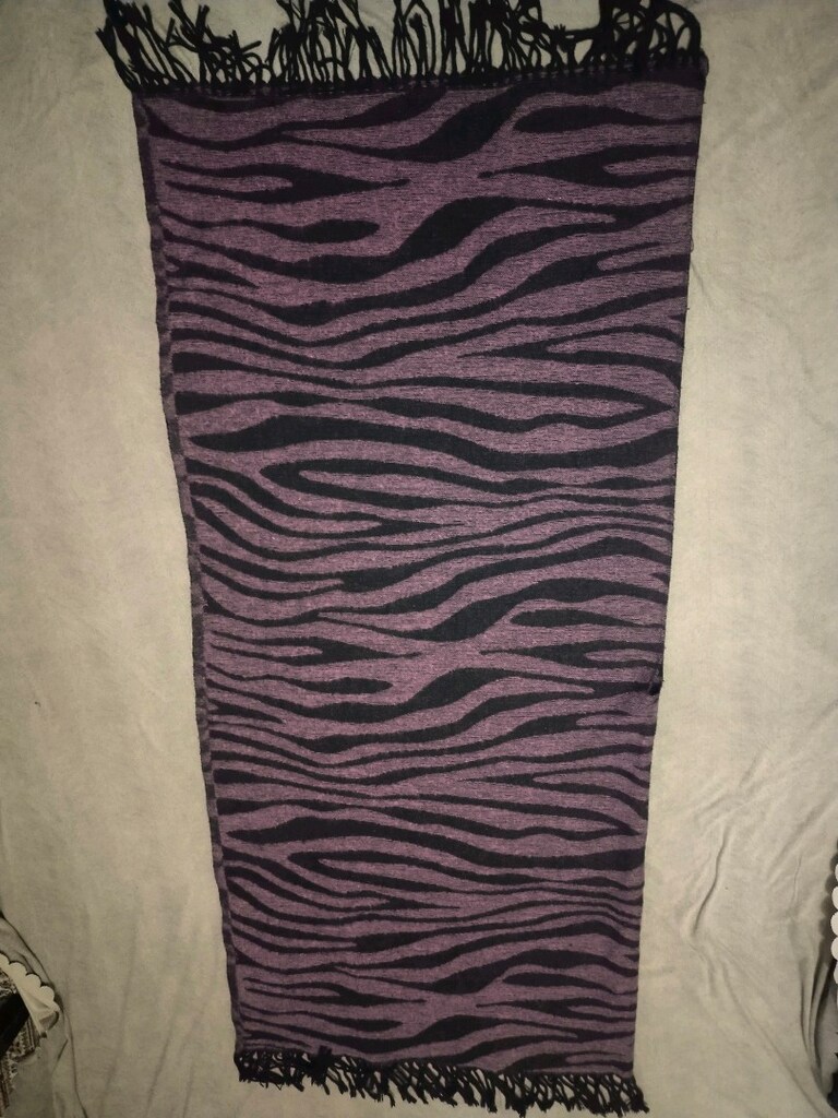 Mor Zebra Panço Omuz Şalı - 2