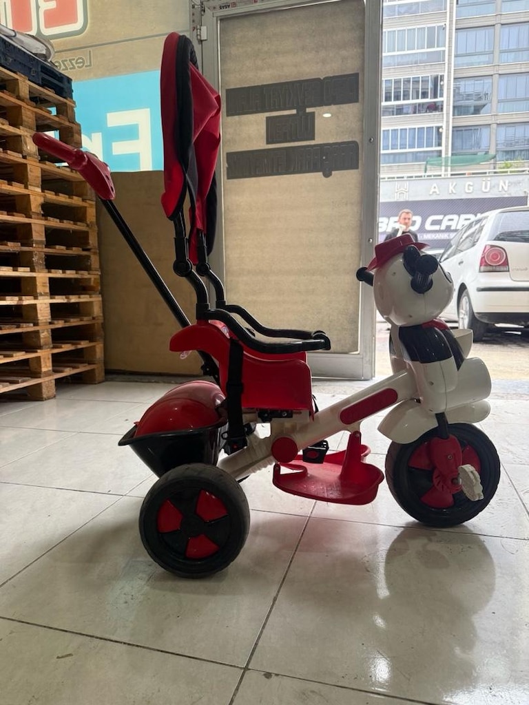 akülü araba kırmızı panda bisiklet araç koltuğu 3lü set - 8