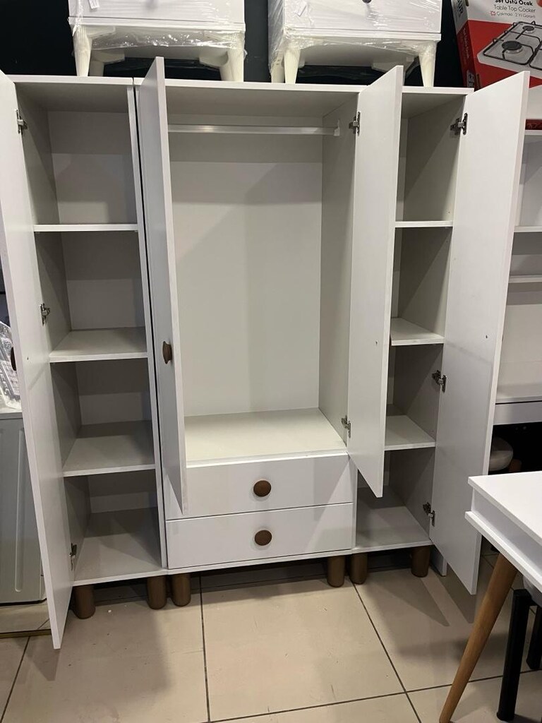 kaliteli bohem 4 kapılı gardrop elbise dolabı - 2