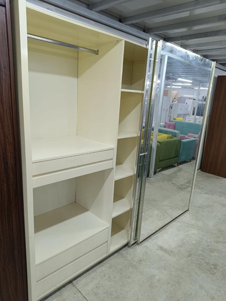 MDF LAKE BOYALI SÜRGÜLÜ DOLAP EVE TESLİM MONTAJ DAHİL - 2