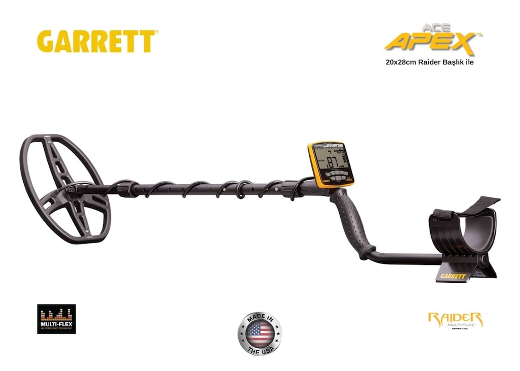 Garrett ACE Apex Multi-Flex Derin Arama Dedektörü (8.5x11" DD Raid... - 2