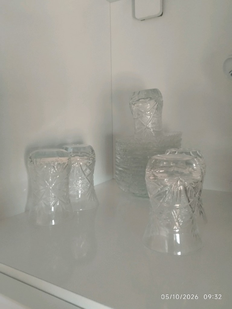 6 li kristal cam cay bardağı seti - 2