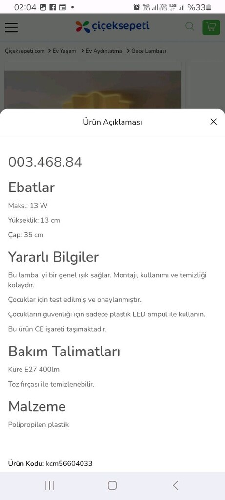 ikea solhem güneş model çocuk odası lamba - 3